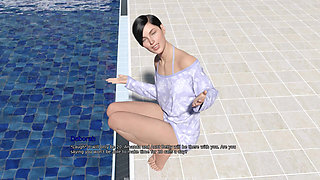 My Dorm 253: Daphne-scarlett Nude Pool Swim & Debbie-mark Talk