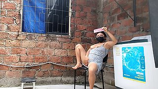 I film my neighbor exploring herself with her thumbs