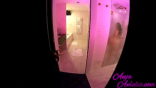 Chubby Beauty Fucks with Her Best Friend in the Shower and Eats His Cum