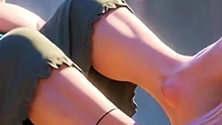 Giantess 90 Year Old Granny Gets Her Massive Feet Licked by Slave