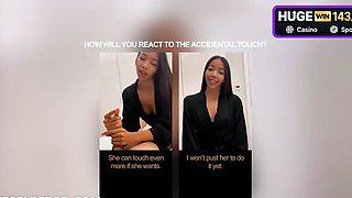 Hot fledgling honey shows off her thick ass