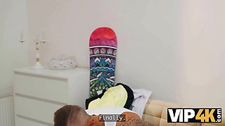 Vip4k. the exercise didn't go as planned after she eyed that huge pecker