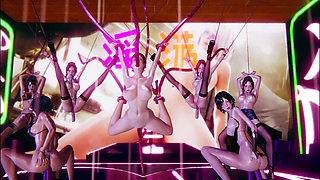 Promiscuous Nightclub 3 Tee Group P Meat Urinal Lewd Screaming Creampie Black Silk High Heels