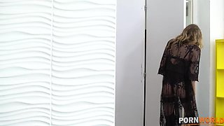 Wild Slender French Chick Angel Emily Cucks Her Hubby with 2 BBCs & then He Joins In GP1771