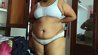 India Curvey Girl Naked Completely and Getting Dressed