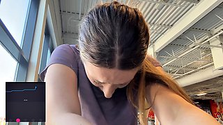 Nadia Foxx Orgasms Wildly on Gym Stairmaster After Drive-Thru