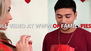 Busty MILF stepmom Valentines day fuck