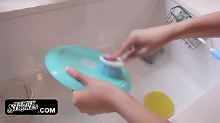 Brother creeps on his hot bum teen sister