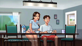 Stepmommy is hot at the same time my stepsister, and I fucked them both - summertime saga