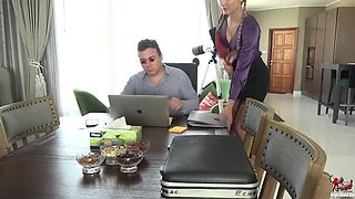 Backstage Blowjob with Secretary Angel The Dreamgirl - Spontaneous HD Office Fun