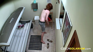 Czech Solarium 153: Young Woman Rubbing Her Pussy for the Third Time