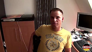 Chubby Blonde From Germany Making a Dude Cum so Hard