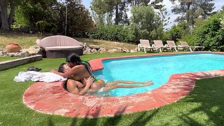 Voyeur Neighbor Watches Us Fuck in the Garden Pool