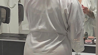 Beautiful Busty Babysitter Masturbates in Owners' Bedroom.