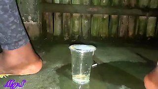 Young Ebony MILF Flashes Her Wet Pussy at Rooftop Bar