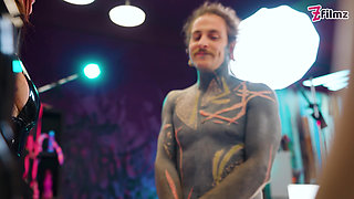 3 Latex Femdoms dominate Tattooed Slave - Sounding, Ureta Fingering, Dominatrix