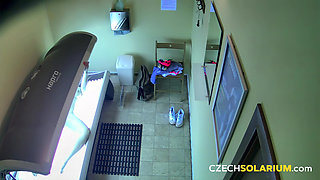 Czech Solarium 316: Busty MILF's Solarium Show
