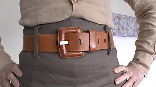 Exciting Belt Try-on with a Linen Skirt, Part 3, Lady Victoria Valente