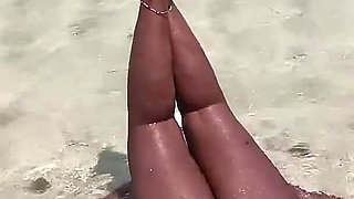 Flashing Twerking at a Beach in Africa