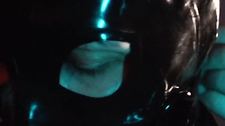 German Latex Slut is Bound and gagged and gets a spanking session