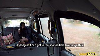 Ebony Intense Desire with John in Taxi Action