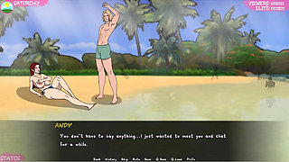 Lust Town - Lt - Gameplay - Roleplay - Nudity in Beach - Saggy Breast Topless with Big Nipples - Teasing Stranger in the Beach