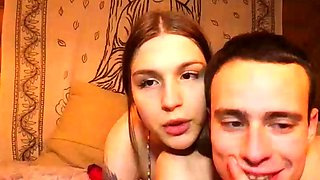 Fantastic stranded redhead teen flashing her big boobs