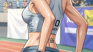 Anime girls dancing
