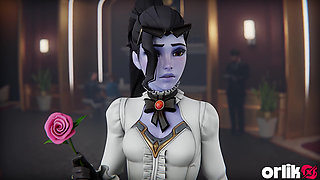 Overwatch - Slut Widowmaker Chooses Big Dick Over Rose (3d Animated)