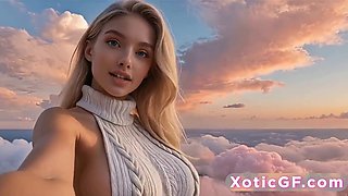 Blonde StepSis Teaches her Virgin StepBro About Sex (AI)