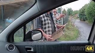Hunt4K - Charlie Dean Fucks Redneck John's Girlfriend Peach Lollypop Outside
