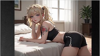 Car Toon - Step Sister Seduces Step Brother In The Kitchen (voiceover Visual Novel)