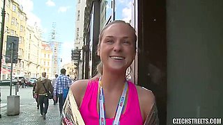 Funny Czech Blondie Getting Pounded Hard Outdoor