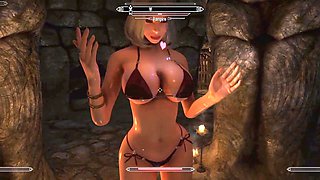Skyrim mods, bikini, breast expansion