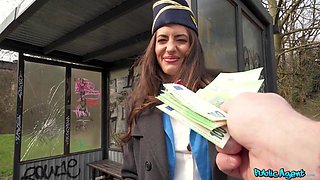 Shy Flight Attendant Seduced by Public Agent during Layover - Cum Fly With Me - Coco Bae and Martin Gun