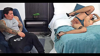 Busty MILF Caught Masturbating! She Rode a Cock and Received a Cumshot on Her Back!