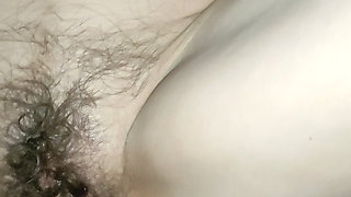 Hairy Pussy with machine and hairy cock cumshot