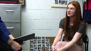 Slim redhead teen loves cfnm play with her friend