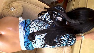 Huge boobs curvy Asian ladyboy pounded