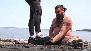 Canadian Couple Rough Sex on Beach - Aggressive CBT Ballbusting & Trampling in HD