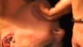 Humiliating hanging out dick sucking