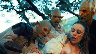 Goblin Monster Cock Gangbang - Anna Claire Trapped In The Woods
