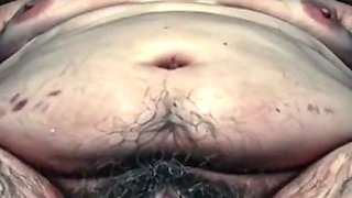 Horny Fat BBW Hairy Pussy Solo Masturbation - Moaning Wet Bush Orgasm