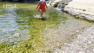 Wet Dress in the River + Masturbation + Exhibitionism