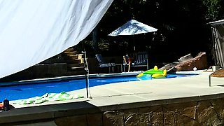 Amateur real small titted party teen slammed in gym class