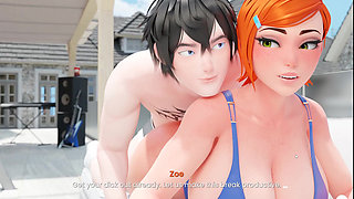 Mansion Days TABOO Hentai Game Ep.8 BIKINI GYM WORKOUT turn into SEX with STEP SISTER !