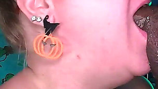 Throat Goblin 146 Busty Blonde with Orange Glasses Sucks Cock (amateur BJ)