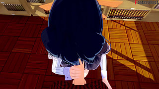 Akeno gives me a blowjob in a public library - DXD NTR Madness Series