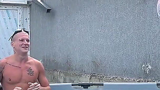 Three Guys Fucked a Sexy Girlfriend After a Pool Party - She Loves It When Cum Runs Down Her Face