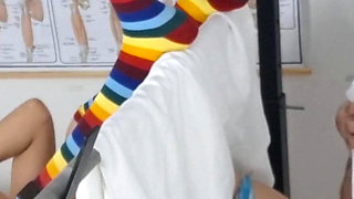 Girl for the First Time at the Gynecologist.